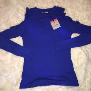 NWT K Lab Cobalt Blue off the Shoulder sweater
